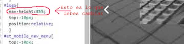 modificar altura del logo en menu fijo en moviles