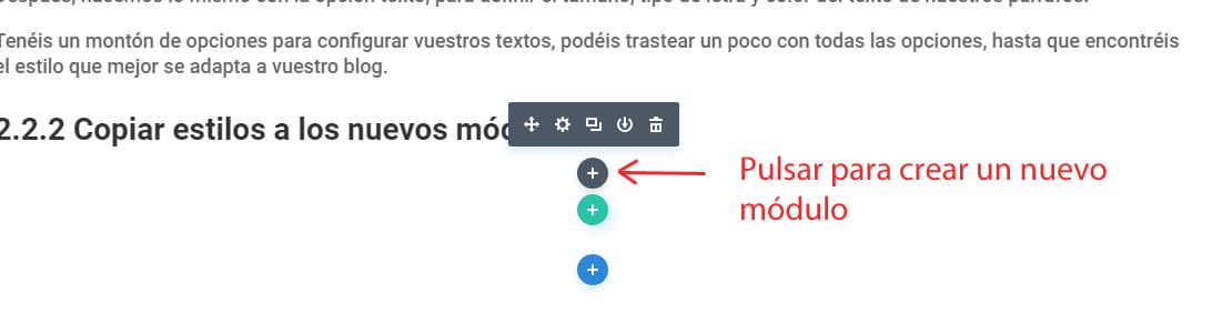 copiar estilos de los modulos de texto divi